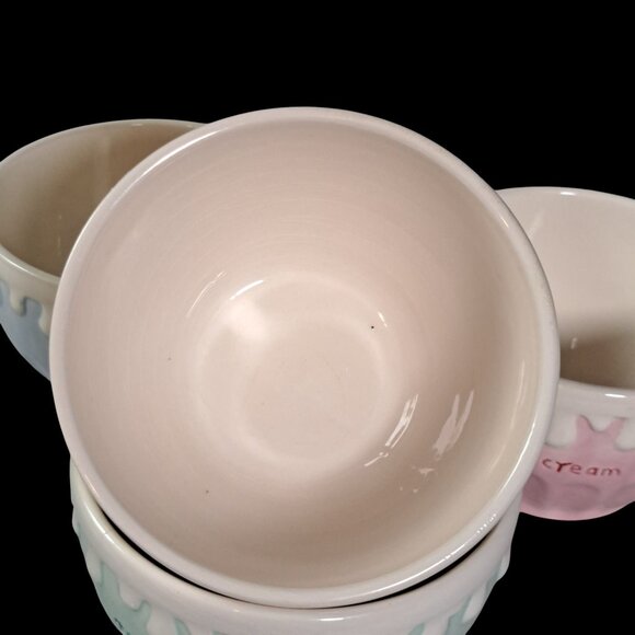 Vintage Ceramic Ice Cream Bowls Set of 4 Made Exclusively for JM Smuckers Co - Picture 4 of 13